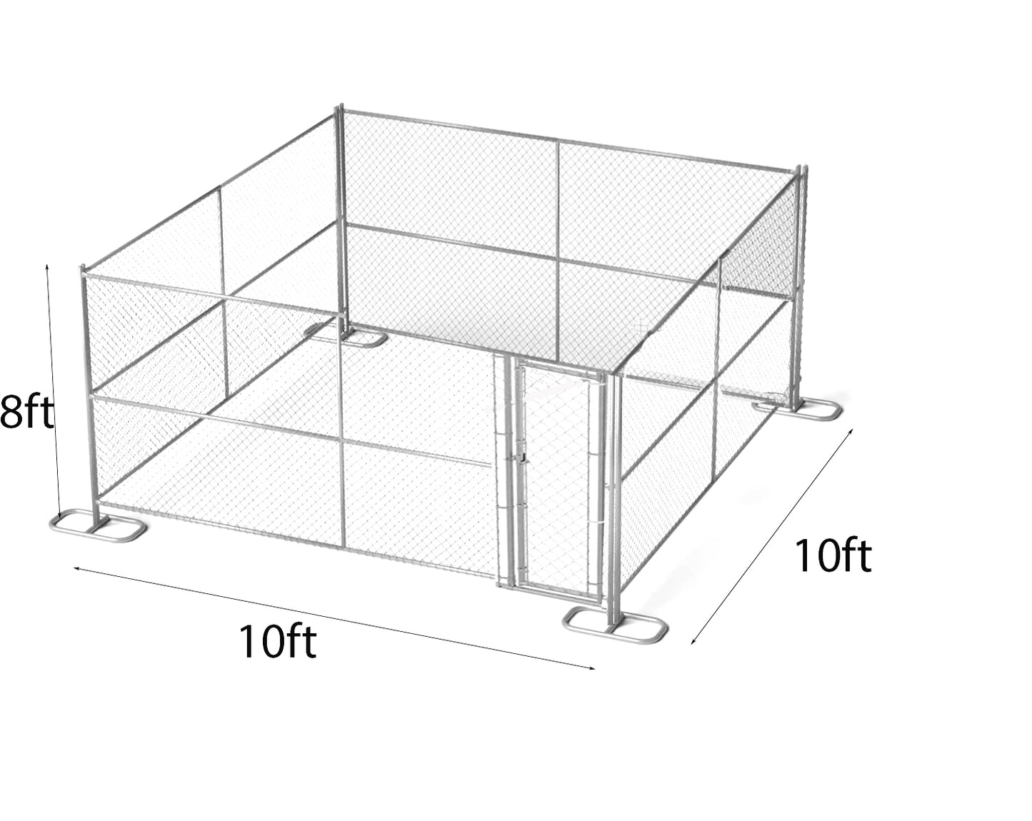 8'x10'x10' Chain Link Fence Garden Cage Panel Kit in Charlotte NC
