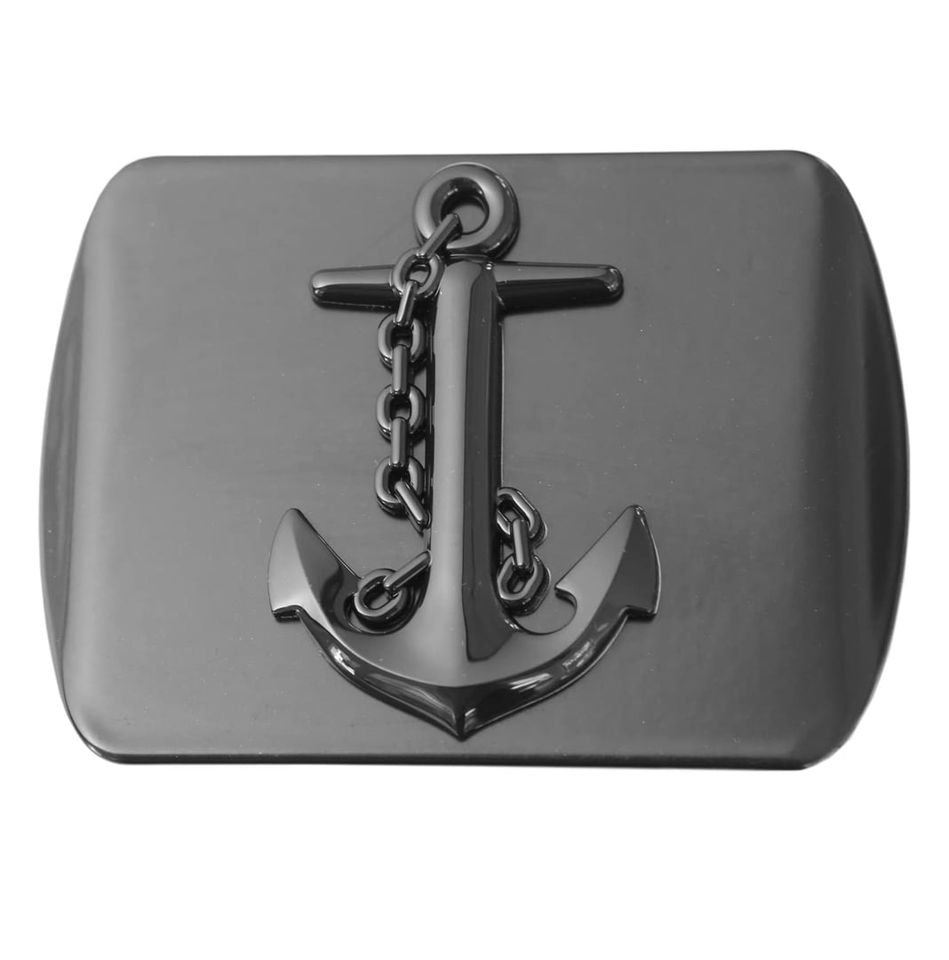 LFPartS Black Ship Anchor Metal Trailer Hitch Cover