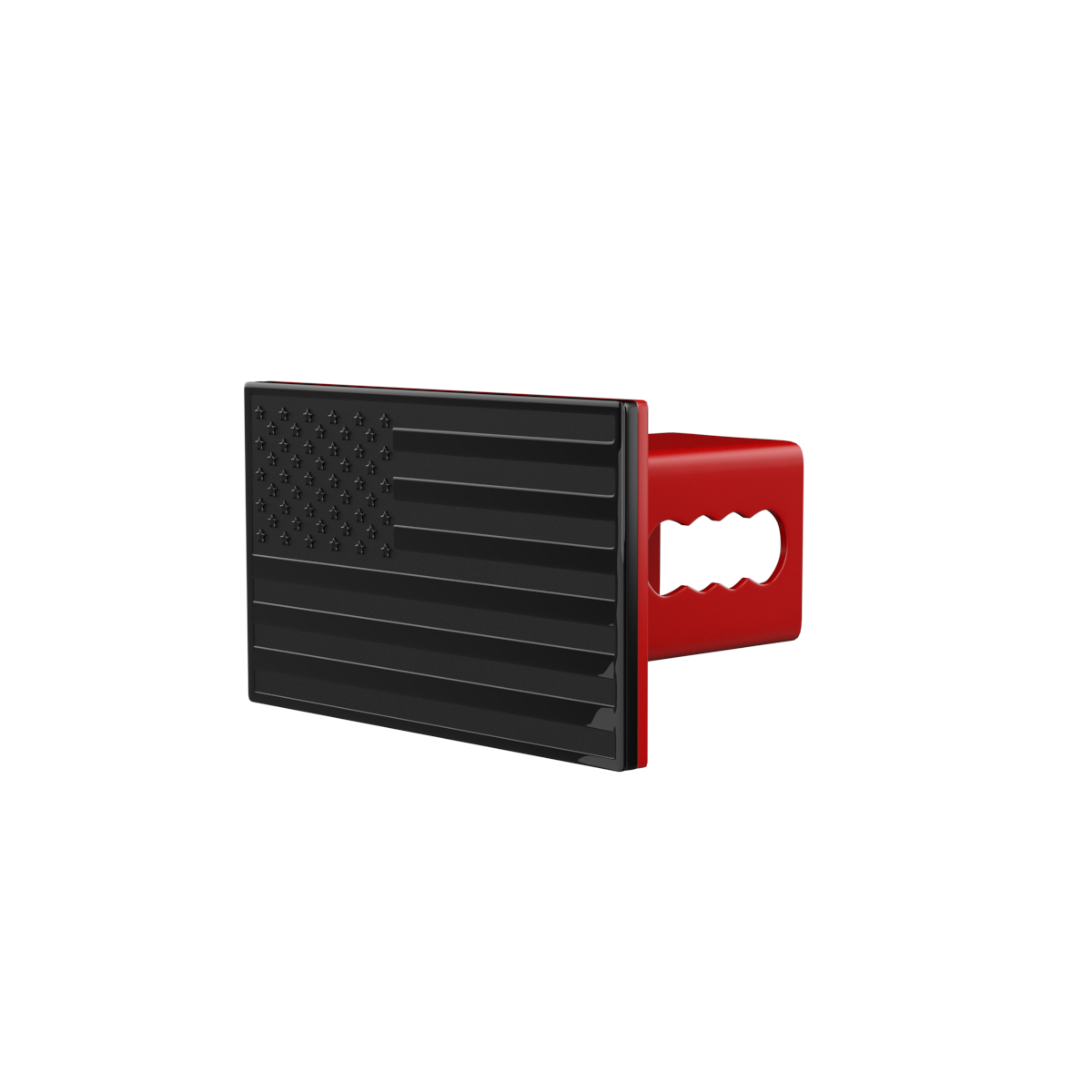 USA Black Flag Metal Hitch Cover