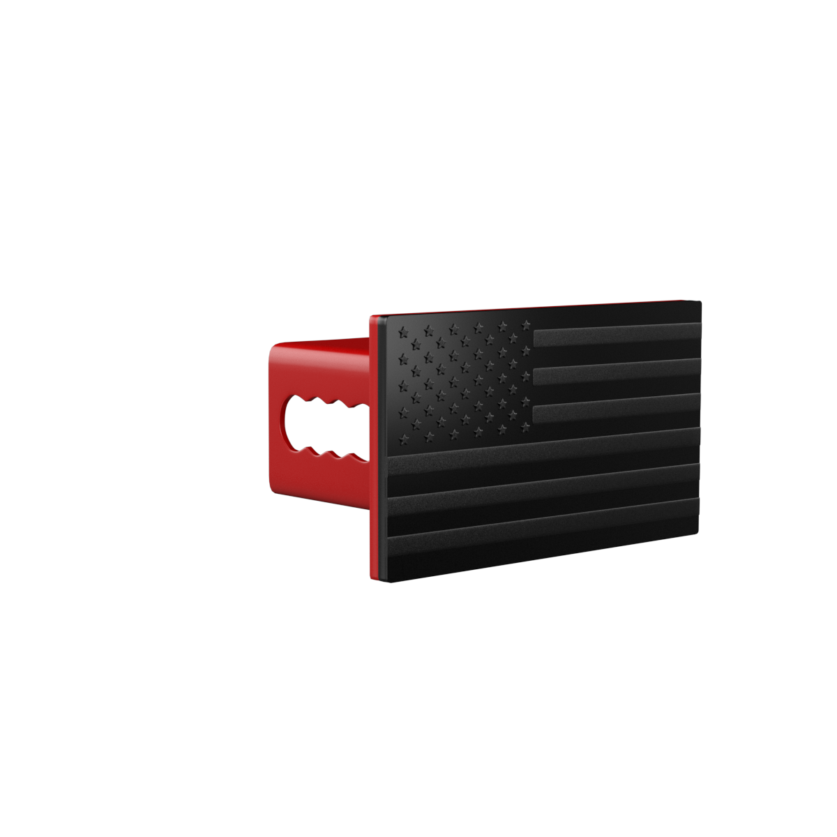 USA Black Flag Metal Hitch Cover