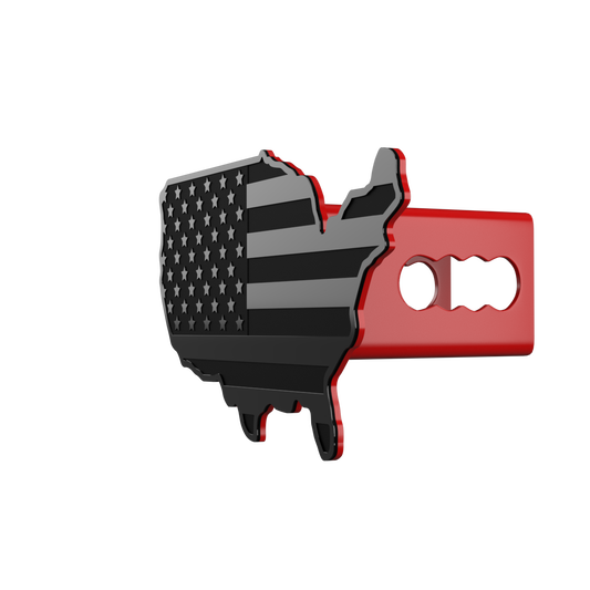 United States Map Flag Metal Trailer Hitch Cover for Trucks Cars SUV