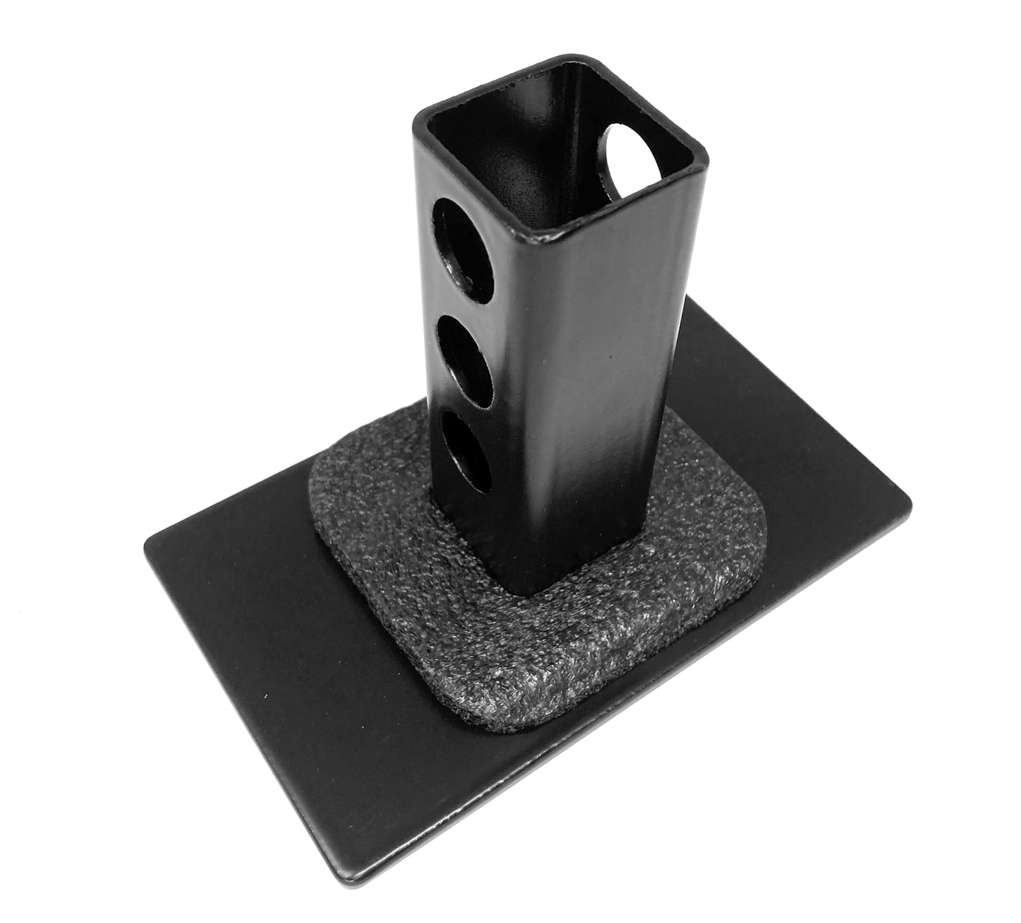 Black with Blue Line American Flag Metal Hitch Cover