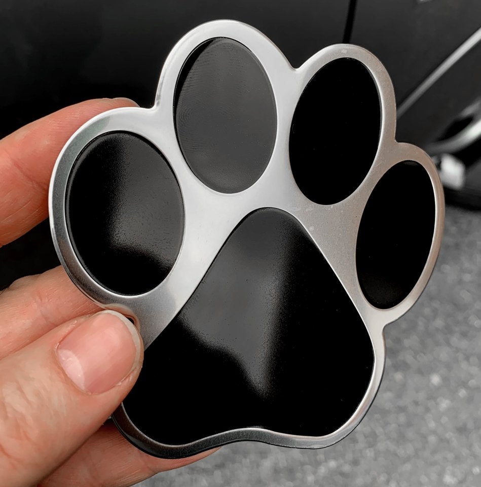 Paw Stainless Steel Dog Car Auto Emblem for Cars Trucks 4"x4"