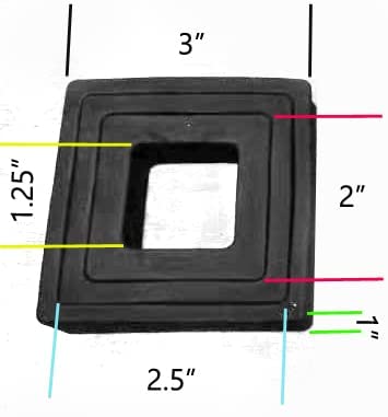 Hitch Cover Adapter Insert for Adapting Hitch Cover to Various Size Hitch RECEIVERS, Fits 3", 2.5" and 2" Receivers