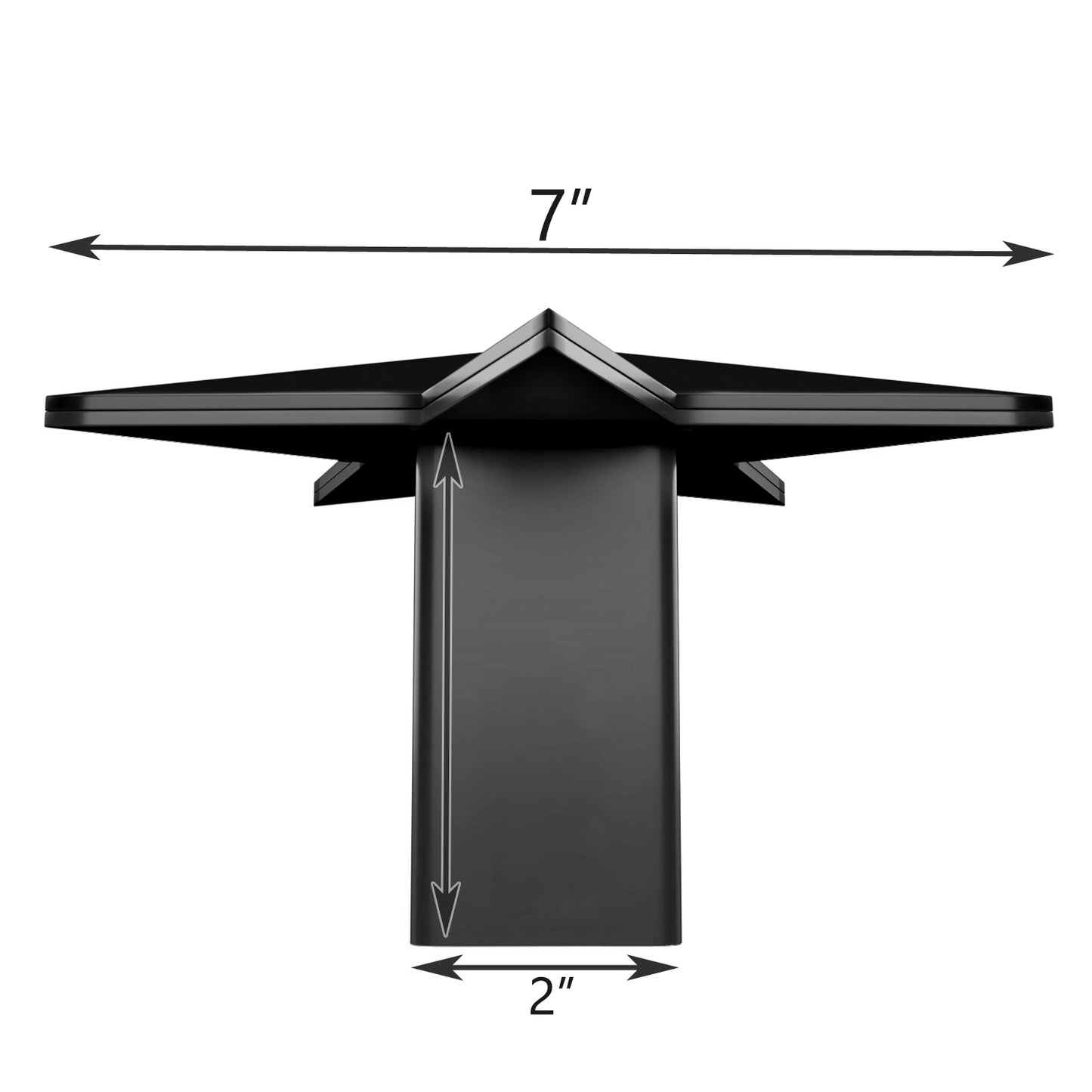 7" Texas 3D Five Point Star Metal Hitch Cover (Fits 2" 2.5" 3" Receiver, Black)