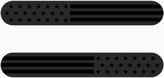 Magnet American Flag Reflective Auto Fender Emblem for Cars Trucks Forward and Reverse (8"x1.2", Black)