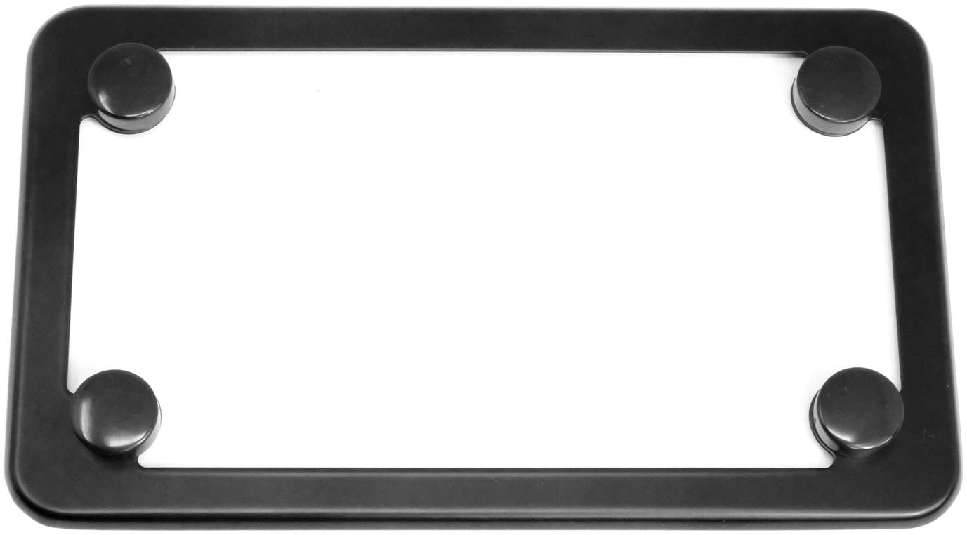 LFPartS Black Motorcycle Stainless Steel License Plate Frame