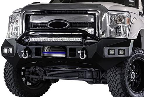 USA Flag Metal Embossed License Plate (12"x6", Black with Thin Blue line)