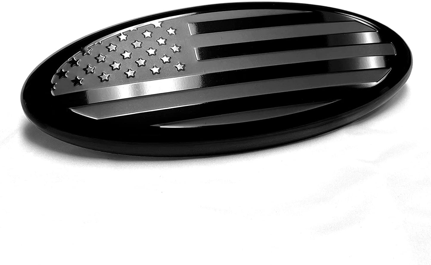 American Black Flag Emblem, 7" and 9" Oval Decal Badge Nameplate for Ford F150 F250 F350 set