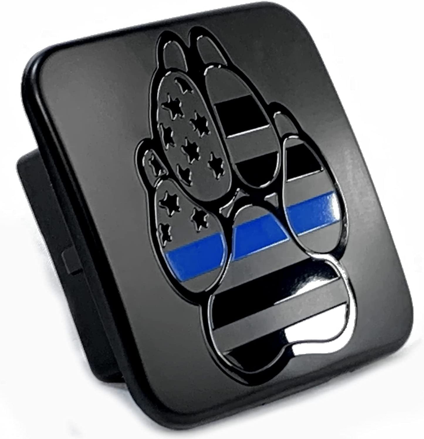 American Flag Dog Paw K9 Unit Hitch Cover Plug (Fits 2" or 2.5" Receivers)