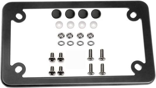 LFPartS Black Motorcycle Stainless Steel License Plate Frame