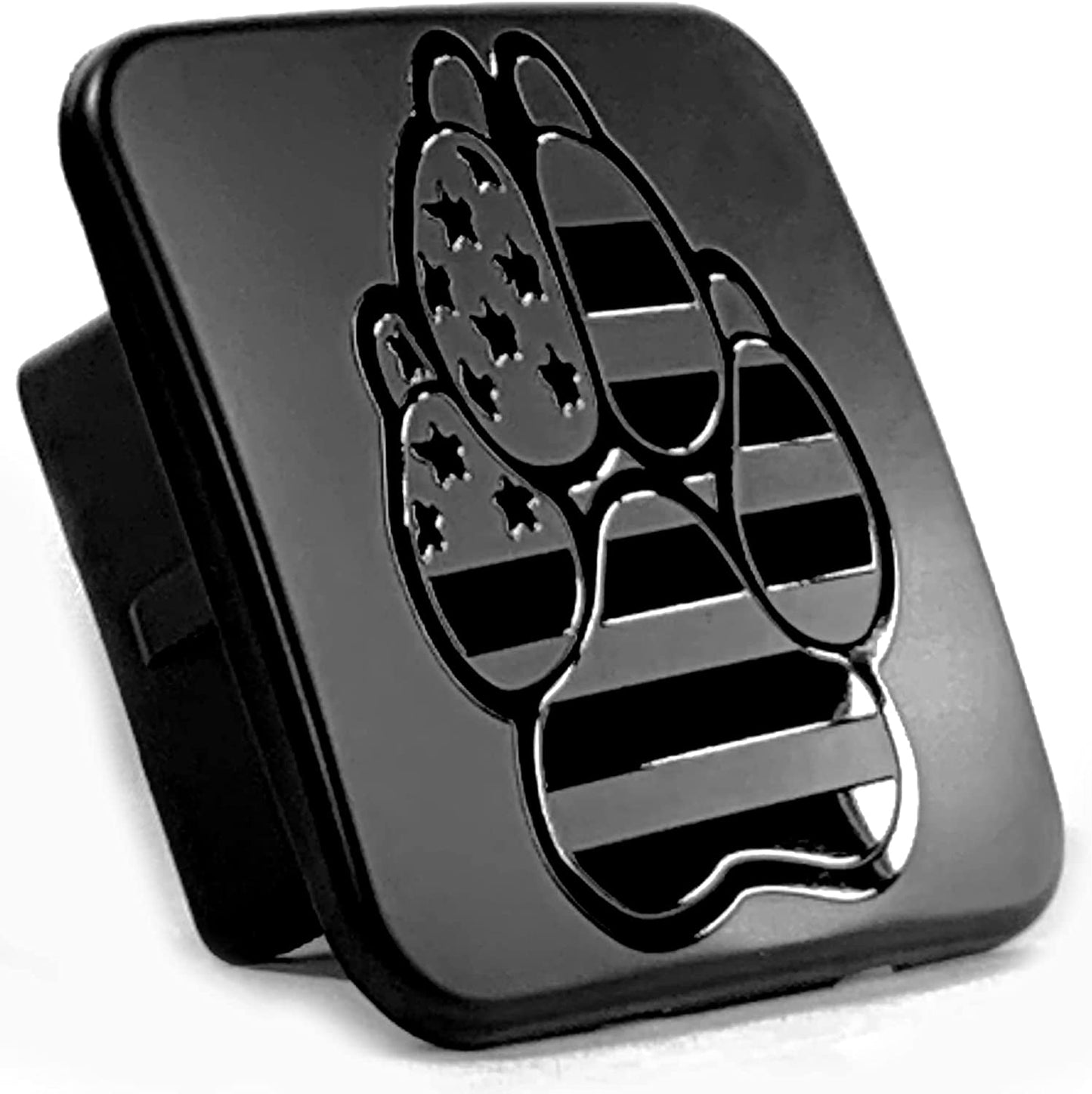 American Flag Dog Paw K9 Unit Hitch Cover Plug (Fits 2" or 2.5" Receivers)