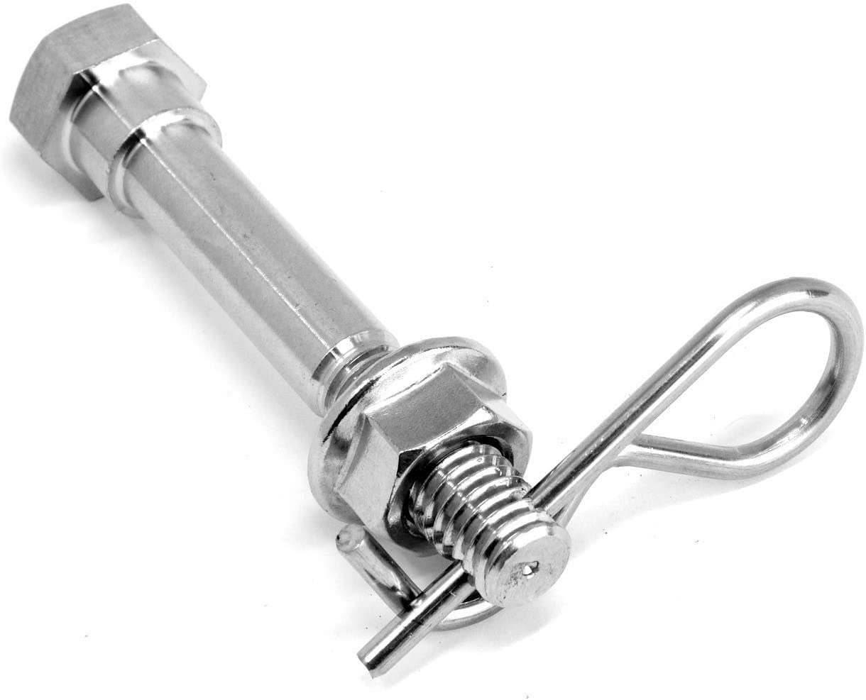 eVerHITCH Trailer Hitch Cover Anti-Rattle Stainless Steel Hitch Pin Bolt