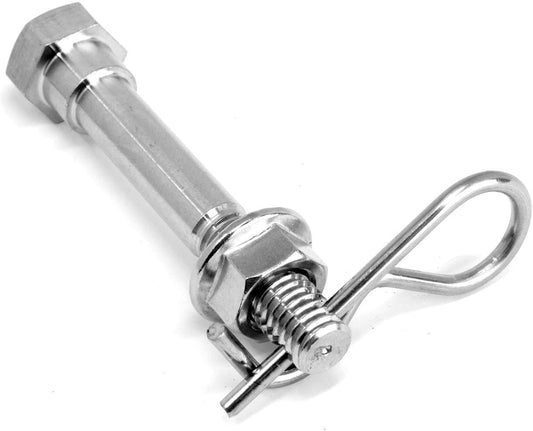 eVerHITCH Trailer Hitch Cover Anti-Rattle Stainless Steel Hitch Pin Bolt