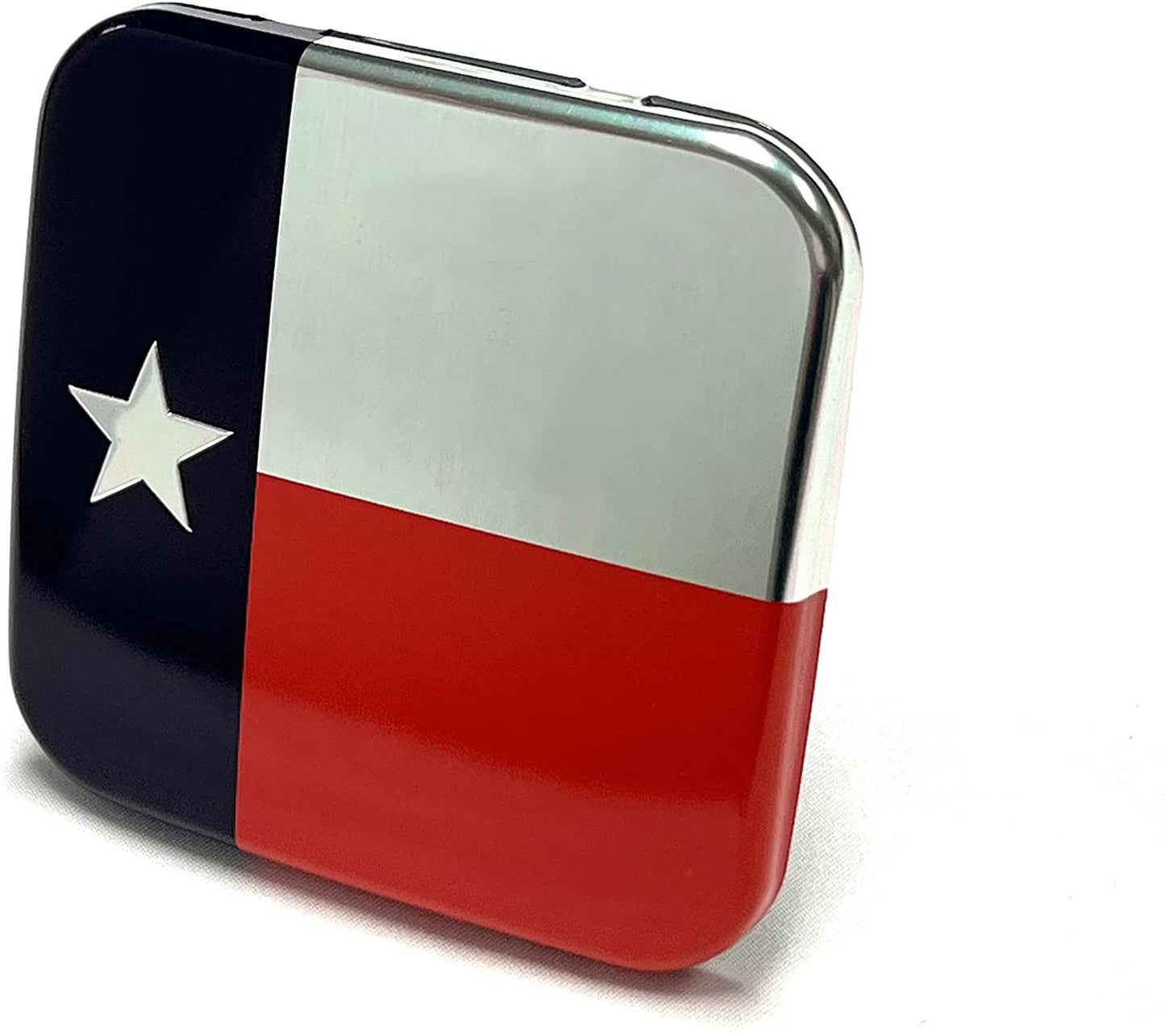 Texas State Metal Flag Hitch Cover Plug (Fits 2" Receiver, Color)