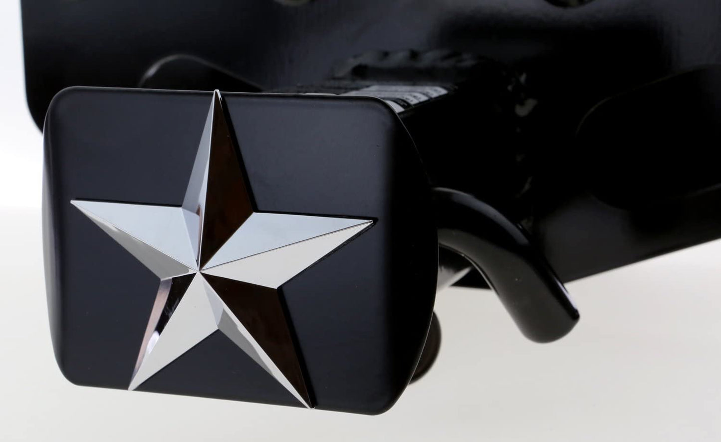 LFPartS Chrome Texas Star, Black Metal Hitch Cover