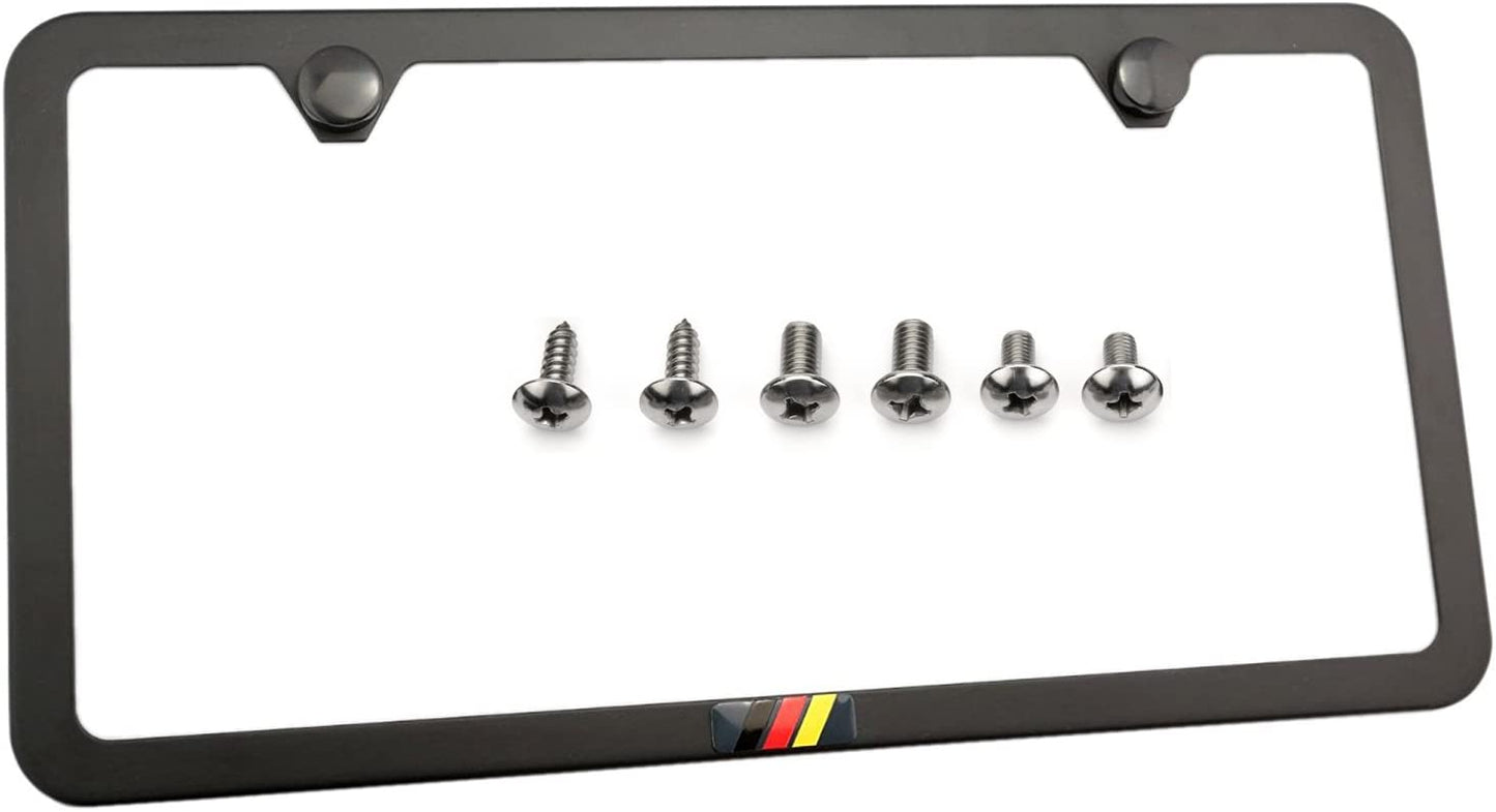 German Flag metal Emblem Stainless Steel License Plate Frame