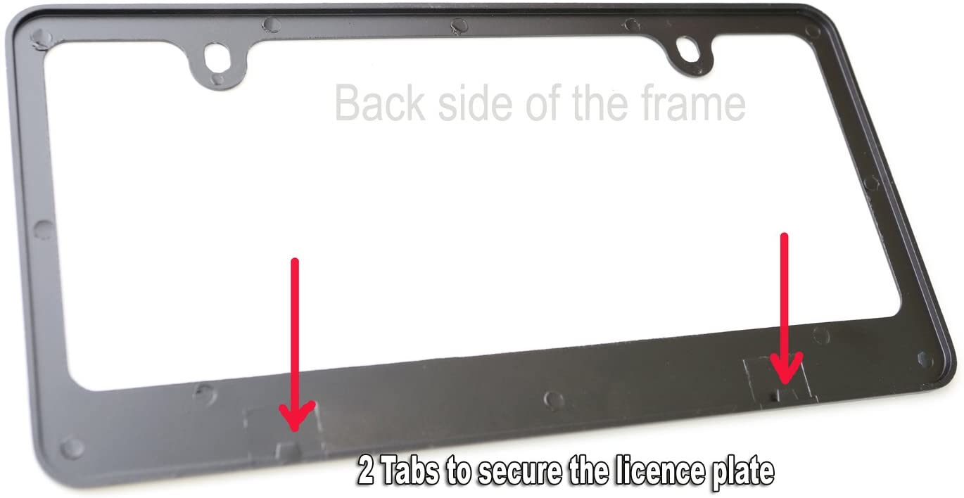 LFPartS Dragon 3D Chrome Emblem Steel License Plate Frame