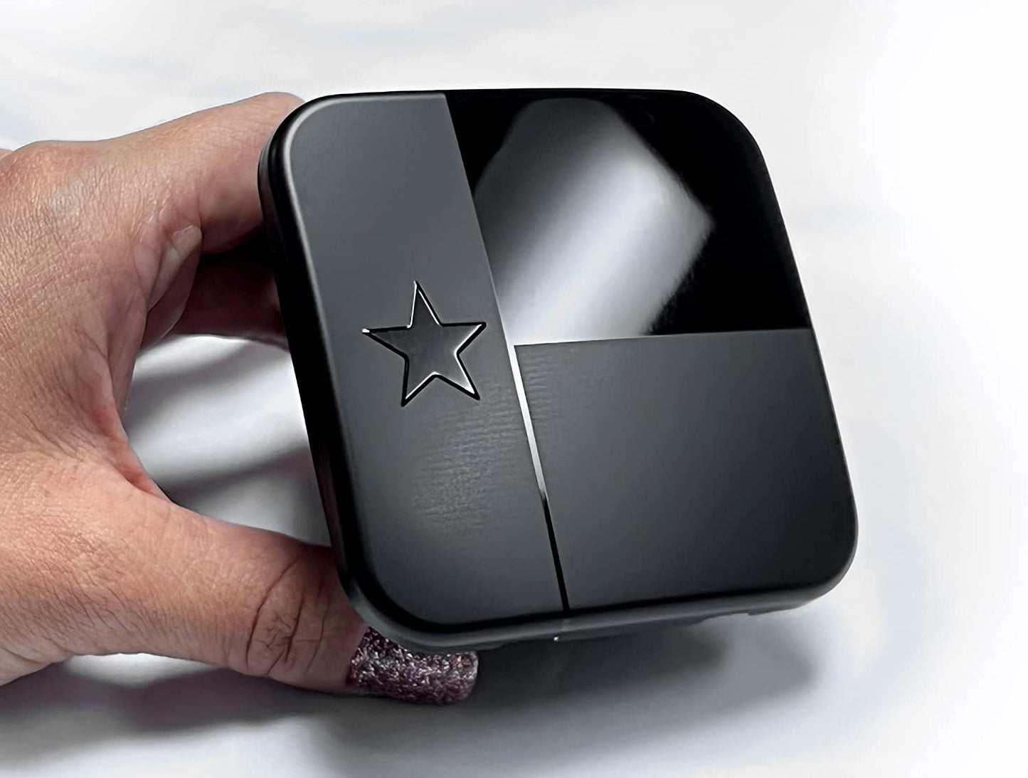 Texas State Metal Flag Hitch Cover Plug (Fits 2" Receiver, Black)