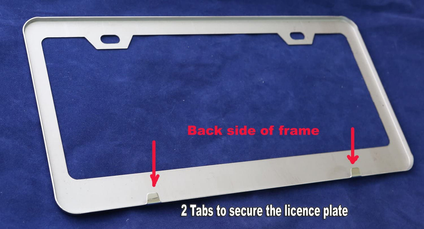 Titanium Gold Slim Style Stainless Steel License Plate Frame