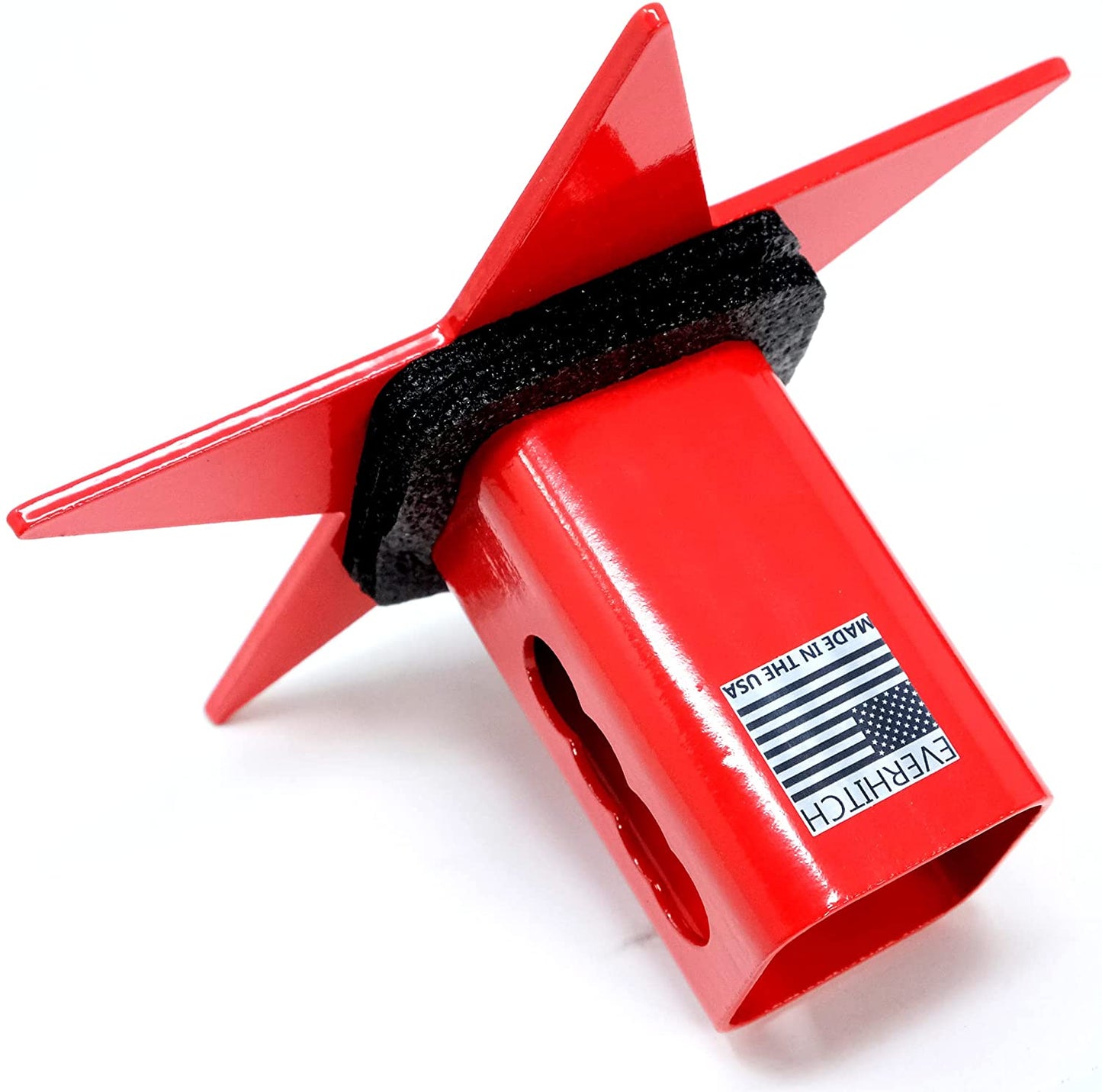 5 Point Star Metal Hitch Cover (Fits 2", 2.5", 3" Receiver, Red Star 7"x7")