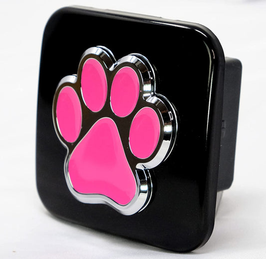 LFPartS Pink Dog Paw Hitch Cover Plug