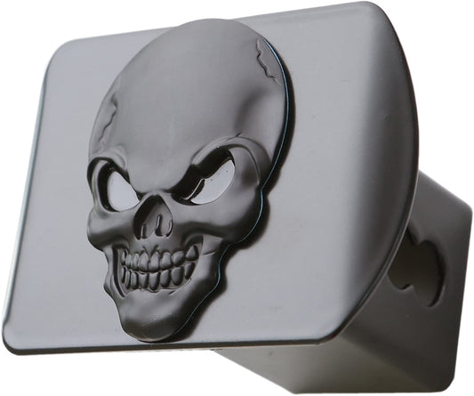 LFPartS Black Metal Skull Hitch Cover