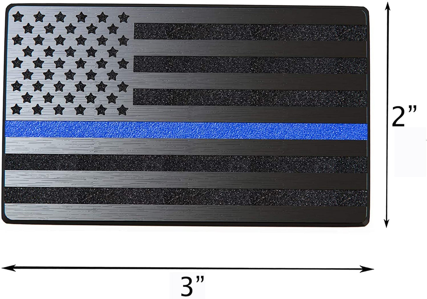 2"x3" Magnet American Flag Auto Decal for Cars Trucks, 2pcs Forward and Reverse Set (Black)