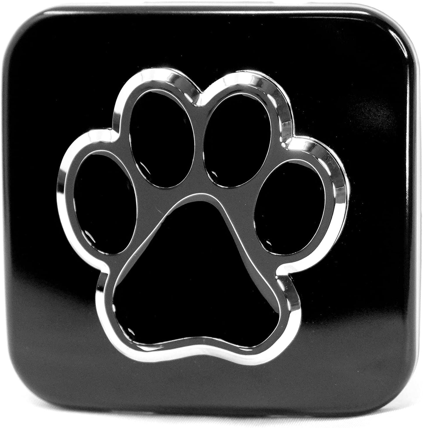 Paw Hitch Cover Plug Insert (Chrome/Black) for 1.25" and 2" Hitch Receivers