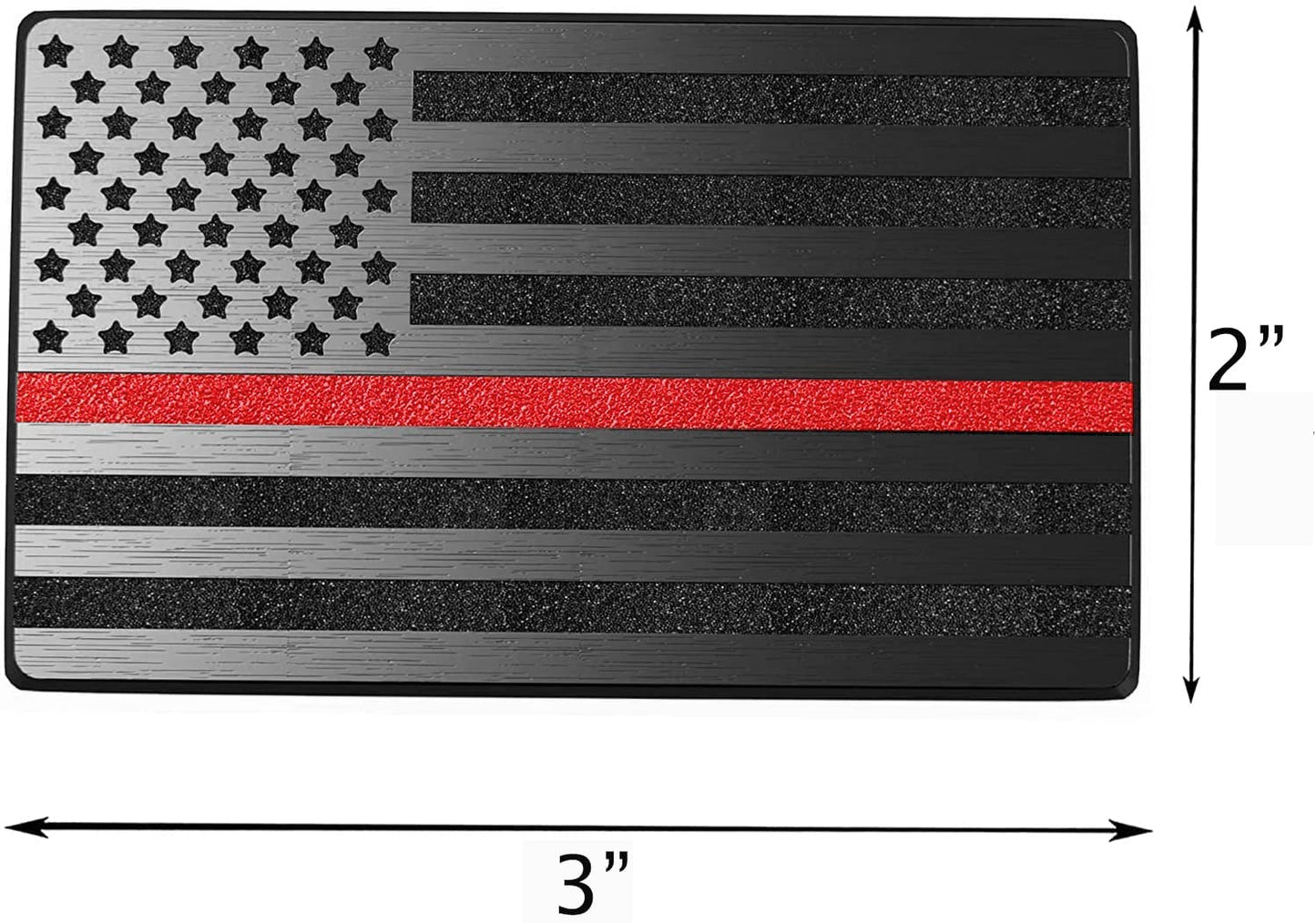 2"x3" Magnet American Flag Auto Decal for Cars Trucks, 2pcs Forward and Reverse Set (Black)