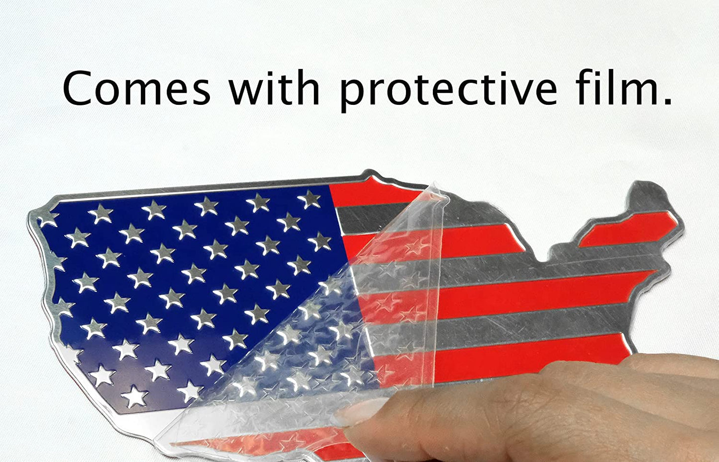 United States Map Flag Metal Trailer Hitch Cover Heavy Duty (Color Flag)