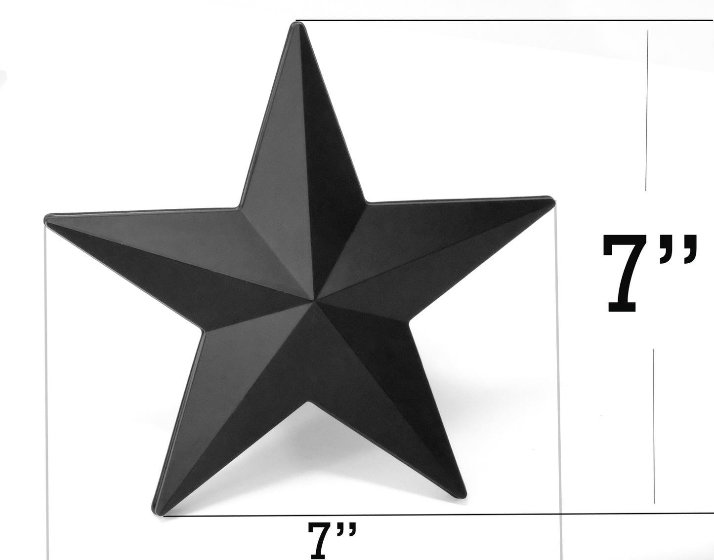7" Texas 3D Five Point Star Metal Hitch Cover (Fits 2" 2.5" 3" Receiver, Black)