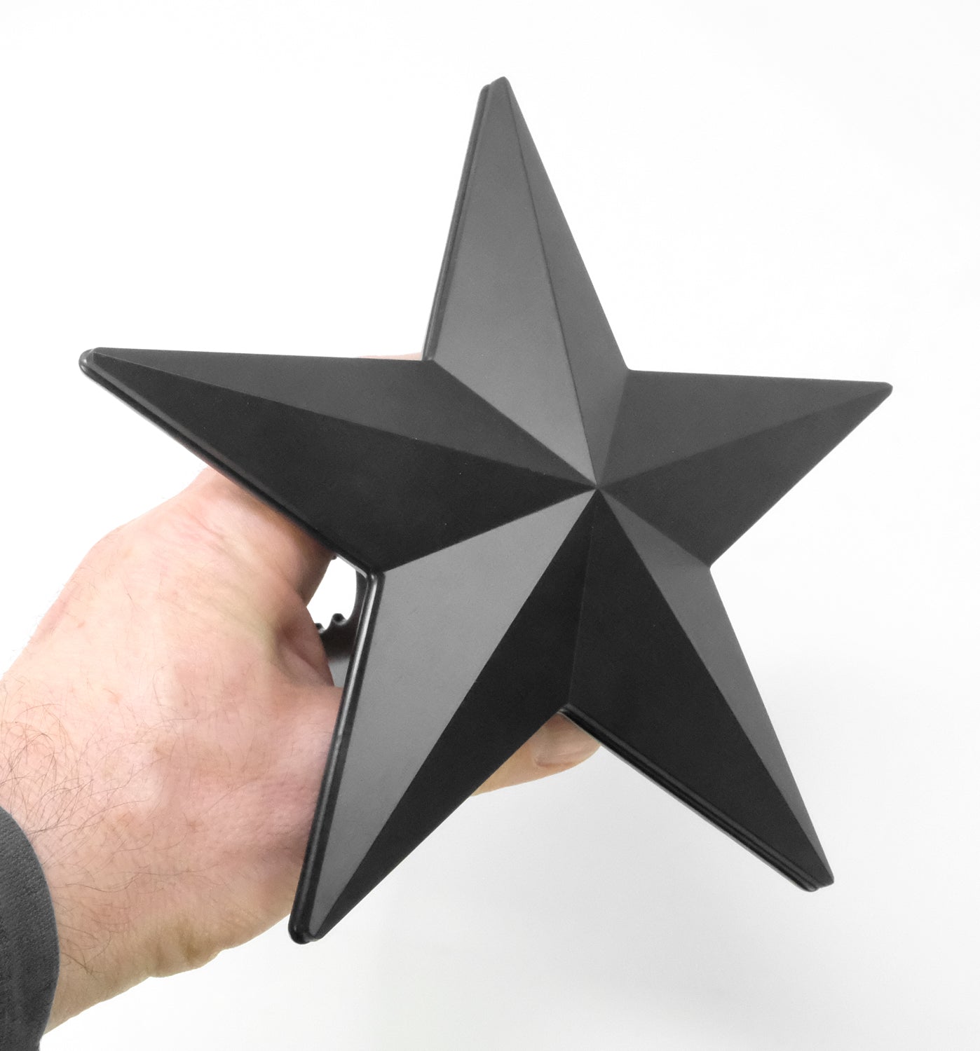 7" Texas 3D Five Point Star Metal Hitch Cover (Fits 2" 2.5" 3" Receiver, Black)