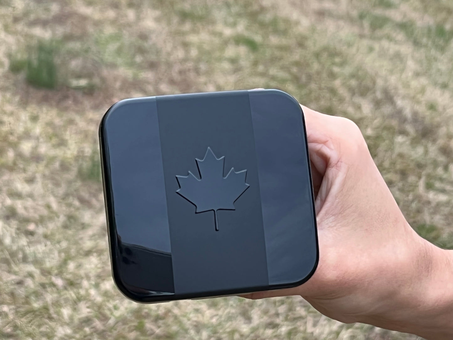 Canada Metal Flag Hitch Cover Plug (Fits 2" Receiver, Black)