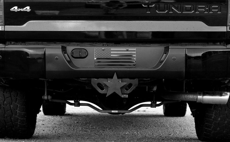 5 Point Metal Hitch Cover (Fits 2", 2.5", 3" Receiver, Black Star 7"x7")