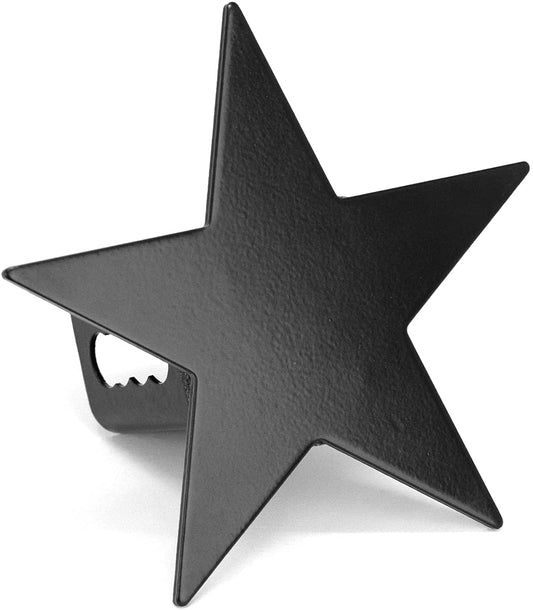 5 Point Metal Hitch Cover (Fits 2", 2.5", 3" Receiver, Black Star 7"x7")