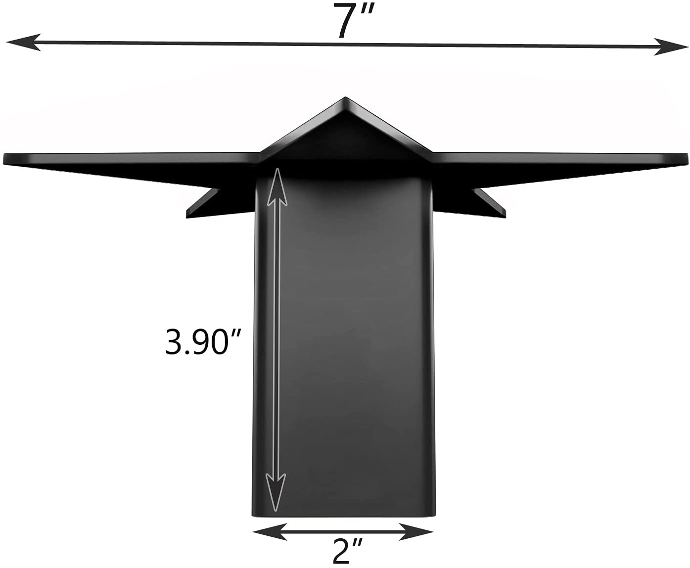 5 Point Metal Hitch Cover (Fits 2", 2.5", 3" Receiver, Black Star 7"x7")