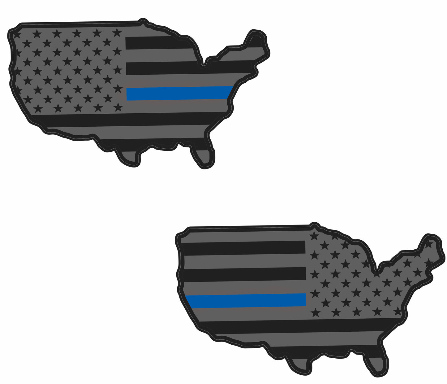 Magnet American Flag Map Reflective Auto Decal for Cars Trucks, 2pcs Forward and Reverse Set 7"x4"