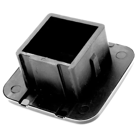 US Black Metal Flag Hitch Cover Plug with Red Blue line Fits 2" Receiver